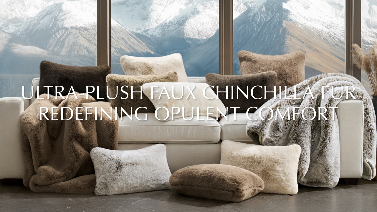Amazon.com: EVERGRACEHOME Luxury Faux Chinchilla Fur Lumbar Pillow